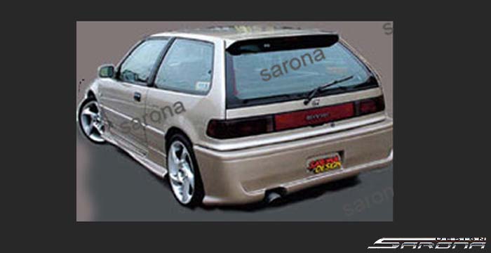 Custom Honda Civic  Hatchback Rear Bumper (1988 - 1991) - $356.00 (Part #HD-005-RB)